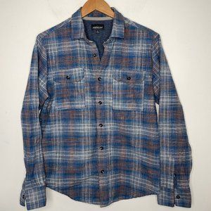Jeremiah American Legacy Men's M Blue Plaid Long Sleeve Button Shirt Pockets
